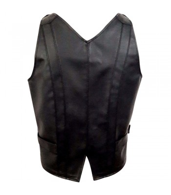 Men Real Leather Heavy Duty Vest Steampunk Gothic Style Vest Waistcoat 